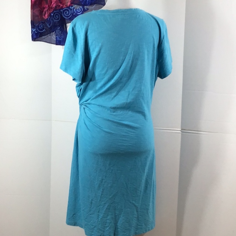 Chico’s blue tee shirt dress with side tie L12/14 - Picture 6 of 10